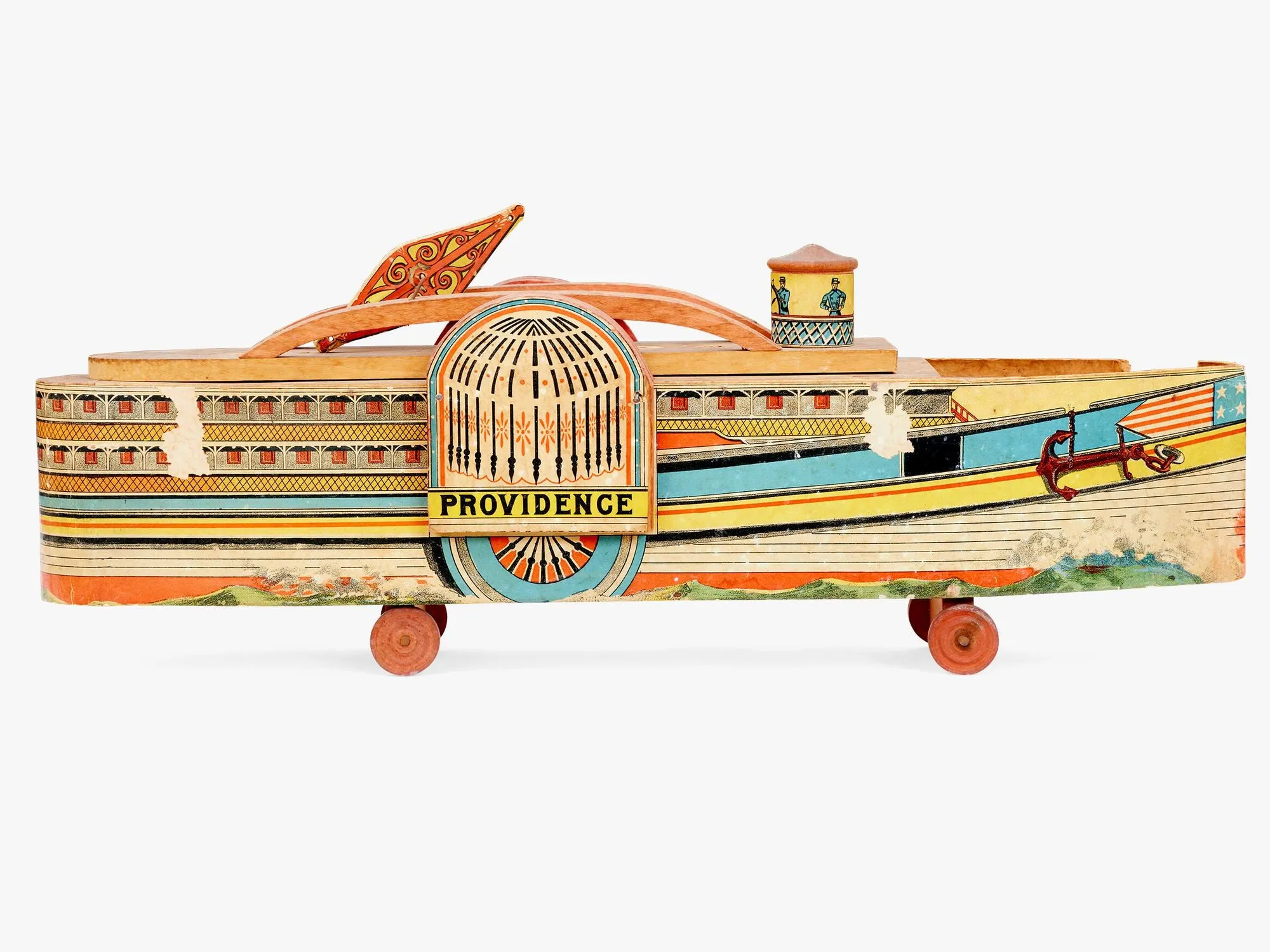 47228 vintage diecast toy boat