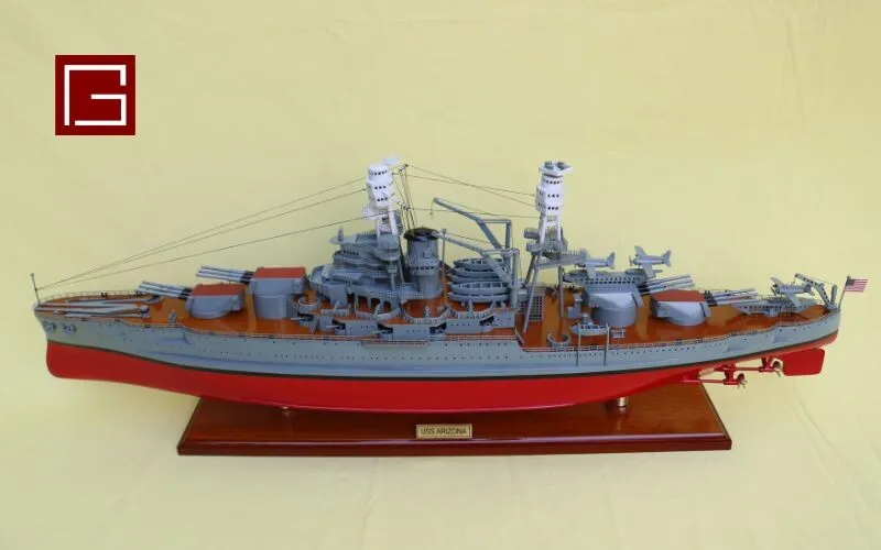 47260 uss arizona diecast model details